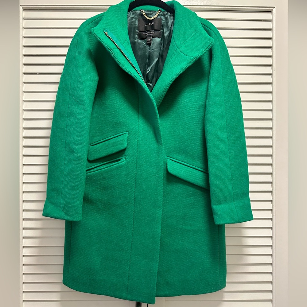 Petite cocoon coat in Italian stadium-cloth wool